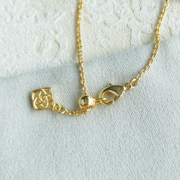 Kendra Scott Rosalie Green Crystal Gold Tennis Bracelet - Picture 4 of 4